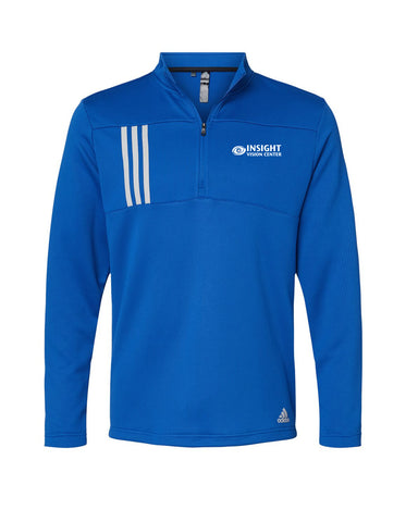 Insight/AEG -- Adidas® - 3-Stripes Double Knit Quarter-Zip Pullover