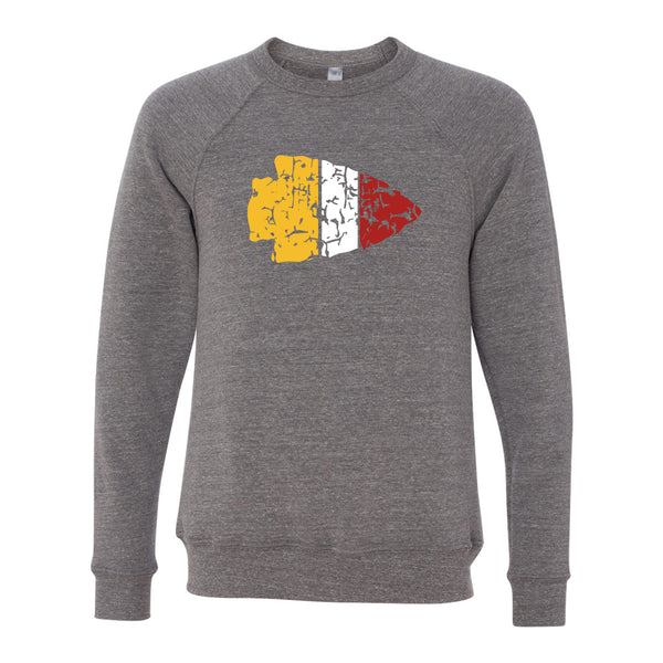 Arrowhead -- BELLA+CANVAS - Sponge Fleece Raglan Crewneck Sweatshirt