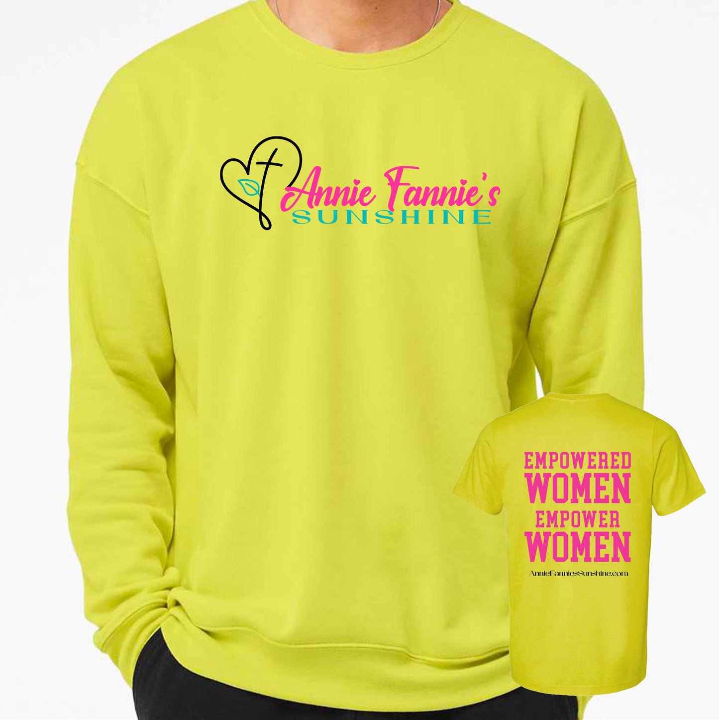 Annie Fannie's Sunshine -- BELLA+CANVAS - Sponge Fleece Raglan Crewneck Sweatshirt
