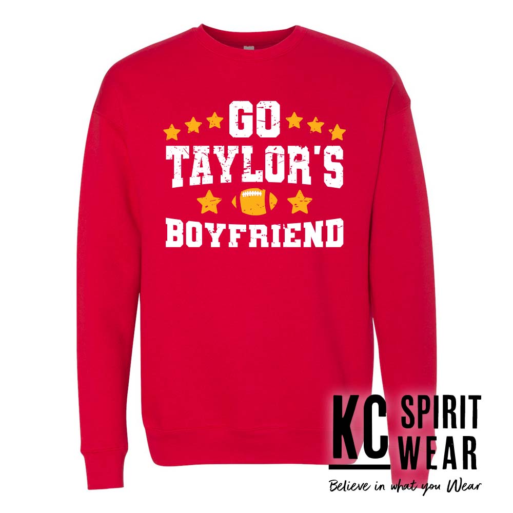 Go Taylor's Boyfriend #87 -- BELLA+CANVAS® - Sponge Fleece Raglan Crewneck Sweatshirt