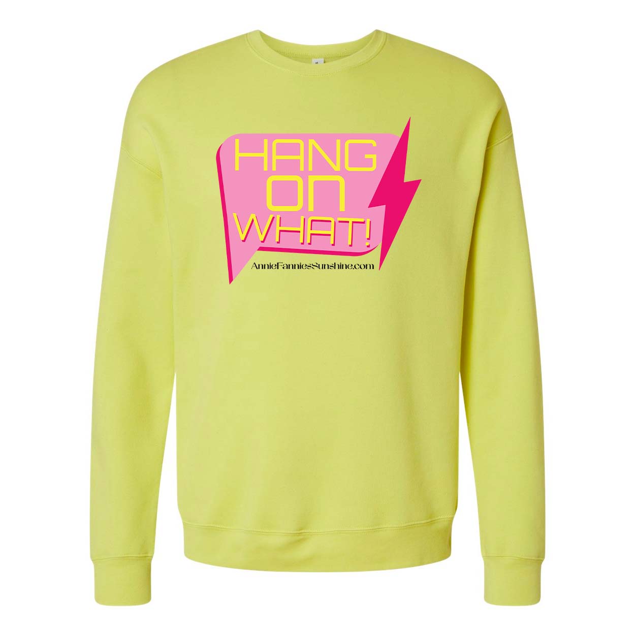 Hang On, What? -- BELLA+CANVAS - Sponge Fleece Raglan Crewneck Sweatshirt