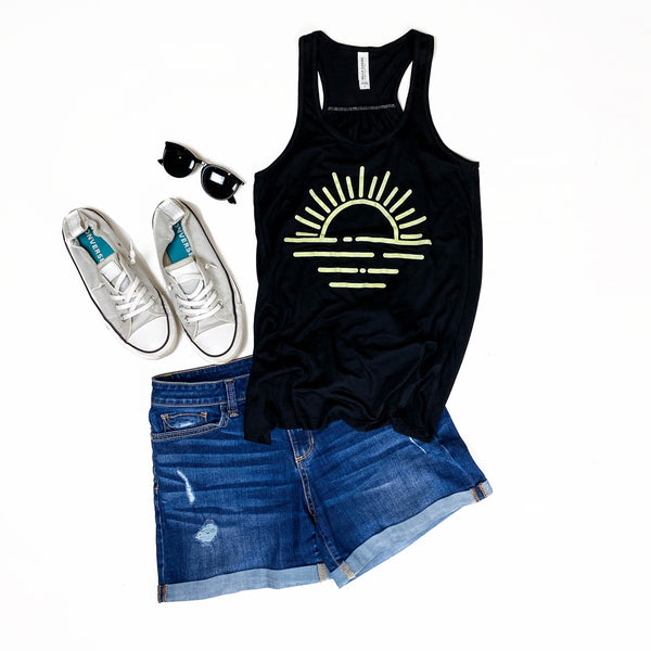 Summer Sunset -- BELLA+CANVAS® - Women's Flowy Racerback Tank
