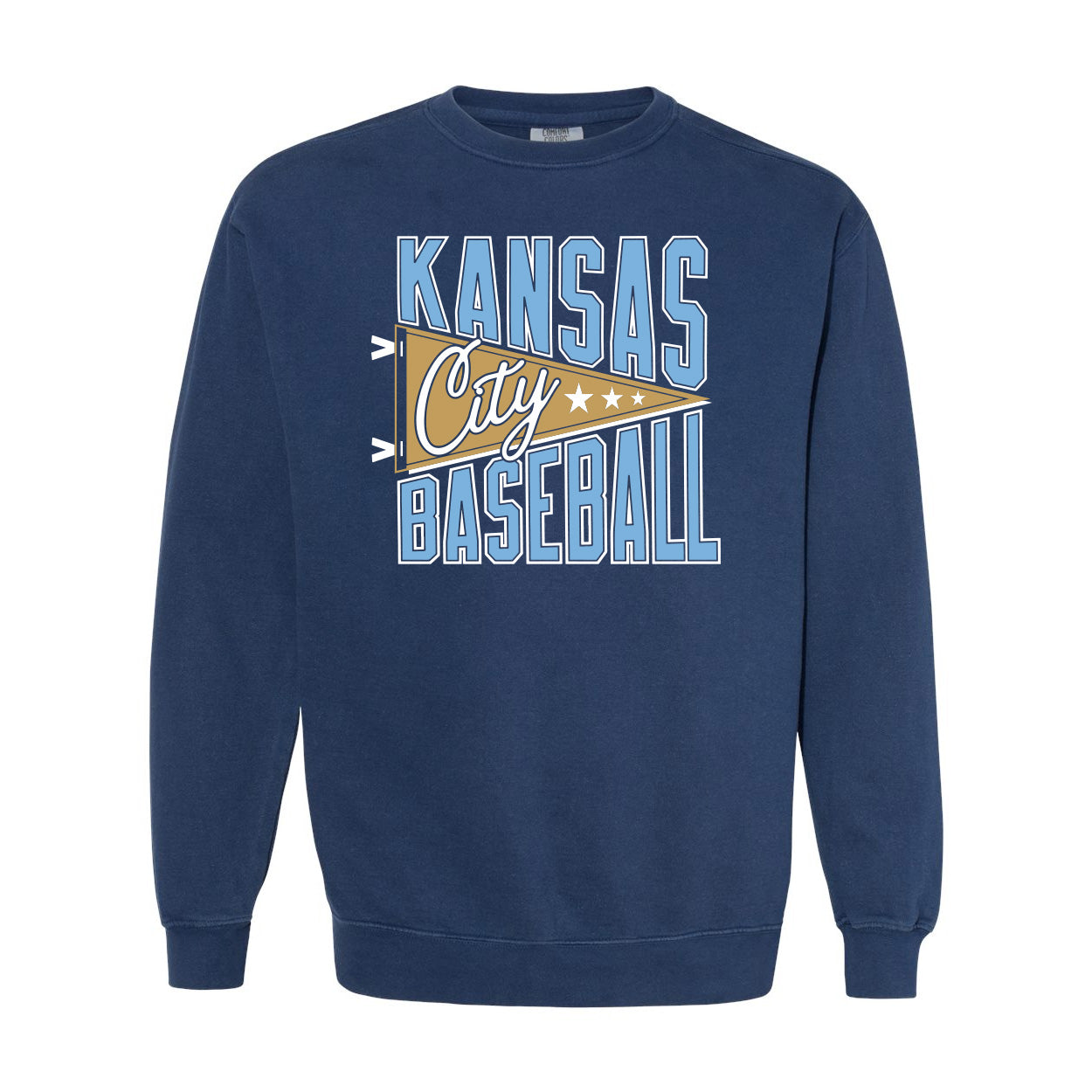 Kansas City Baseball -- Comfort Colors - Garment-Dyed Sweatshirt