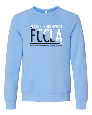 ONW FCCLA -- BELLA+CANVAS - Sponge Fleece Raglan Crewneck Sweatshirt