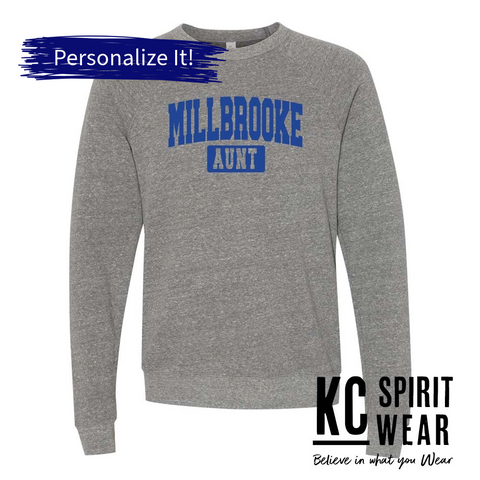 Millbrooke -- BELLA+CANVAS - Sponge Fleece Raglan Crewneck Sweatshirt