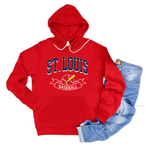 St Louis Baseball -- BELLA+CANVAS® - Sponge Fleece Hooded Sweatshirt