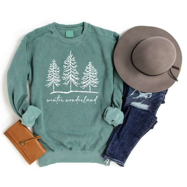 Winter Wonderland  -- Hanes - ComfortWash® Garment Dyed Fleece Sweatshirt